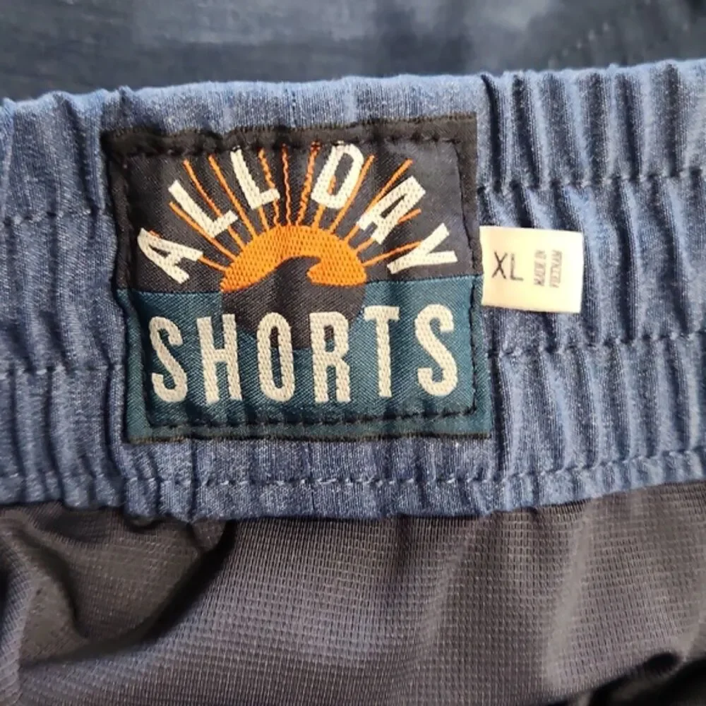 Faherty Men's Pull On All-Day Short, Navy, Size XL, MISSING DRAWSTRING